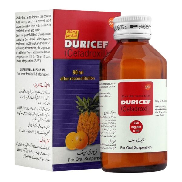 DURICEF 250MG 90ML SYRUP