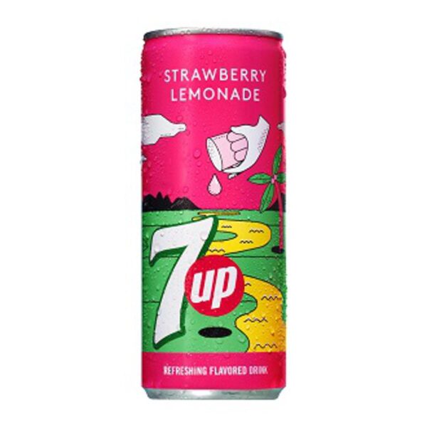 7UP STRAWBERRY LEMONADE 250ML CAN