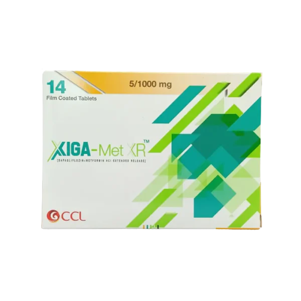 XIGA MET 5/1000MG TAB 14`S