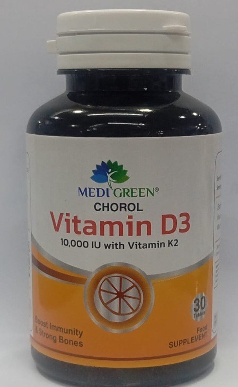 MEDI GREEN CHOROL VITAMIN D3 10000