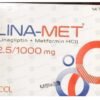 LINA MET 2.5/1000MG TAB 14`S