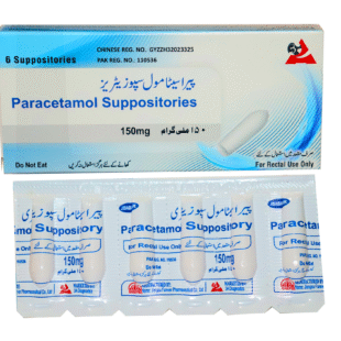 PARACETAMOL SUPPOSITORIES 150MG 6`S