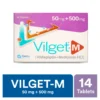 Vilget-M Tablets 50mg+500mg