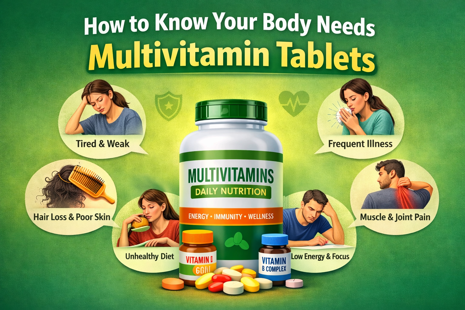 How to know your body needs multivitamin tablets infographic