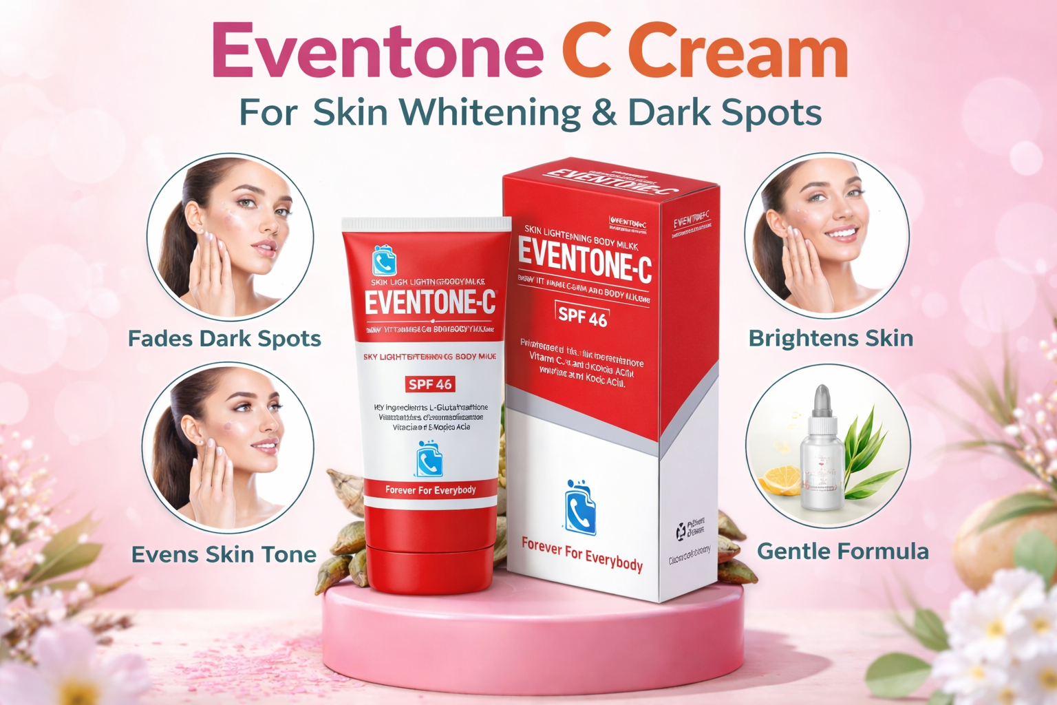 Eventone C Cream for Skin Whitening, Dark Spots & Pigmentation
